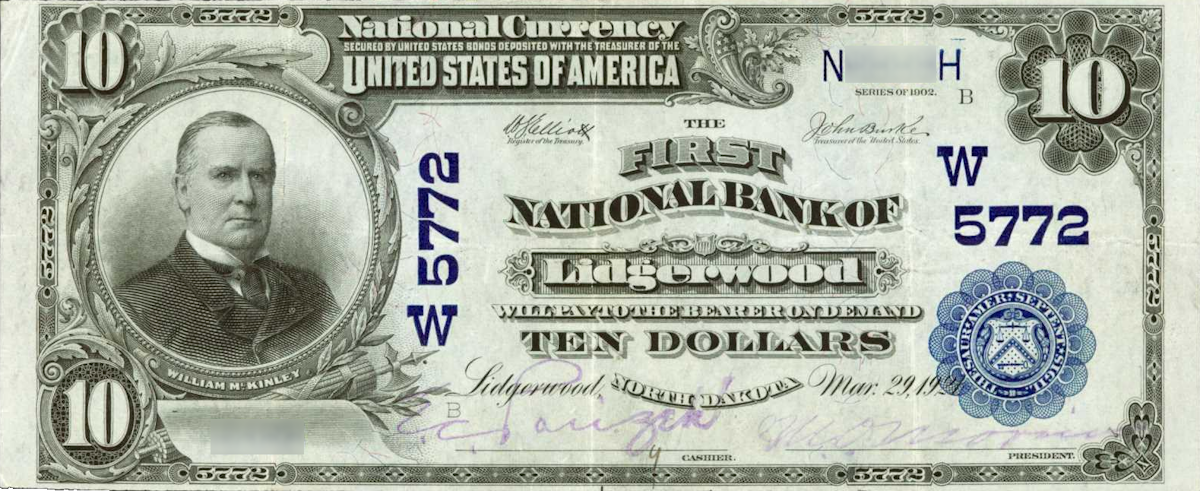 Examples of valuable currency from South Dakota