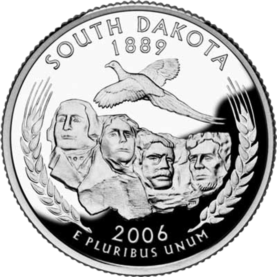 South Dakota state quarter reverse